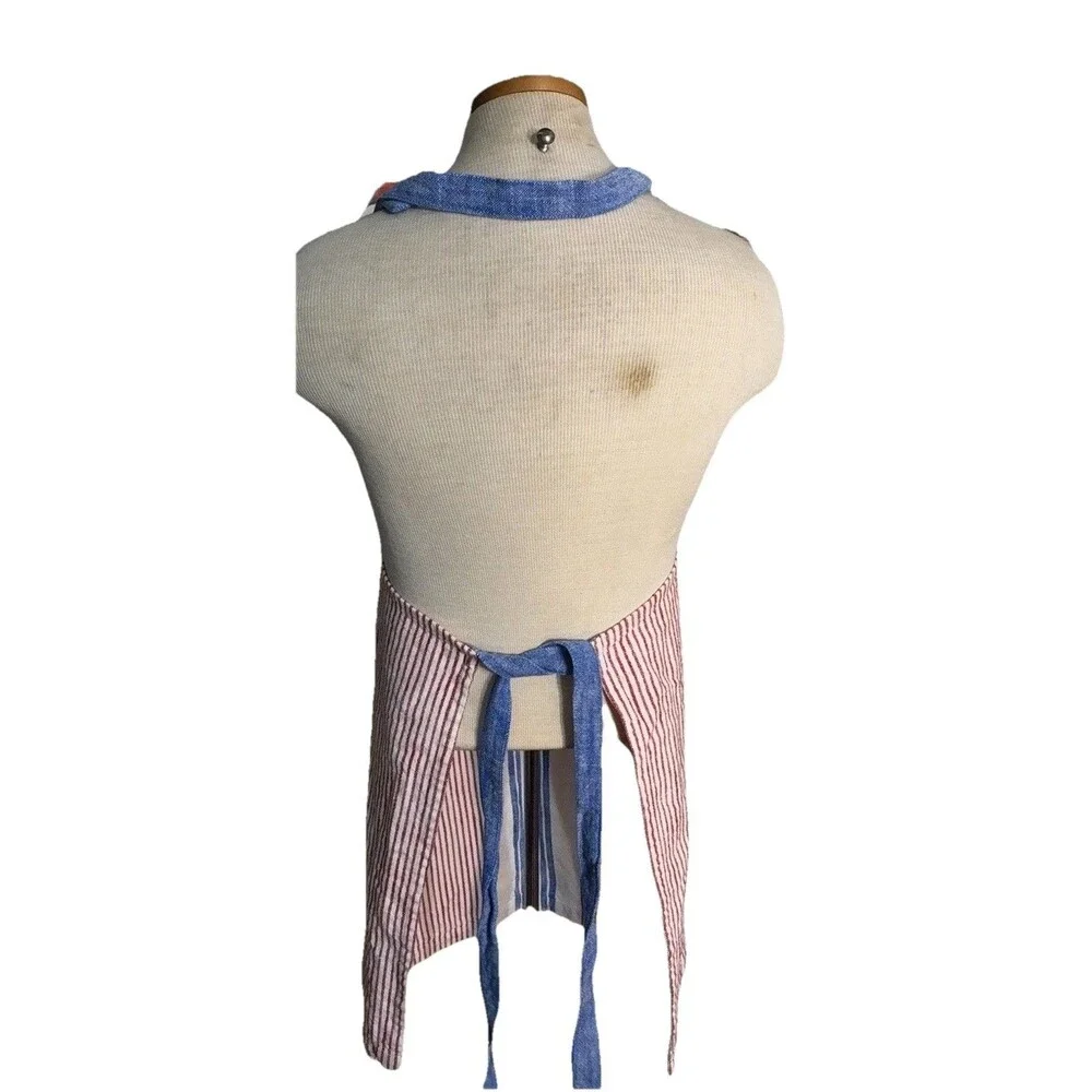 Stars N Stripes Adjustable Neck Apron 100% Cotton Made In India